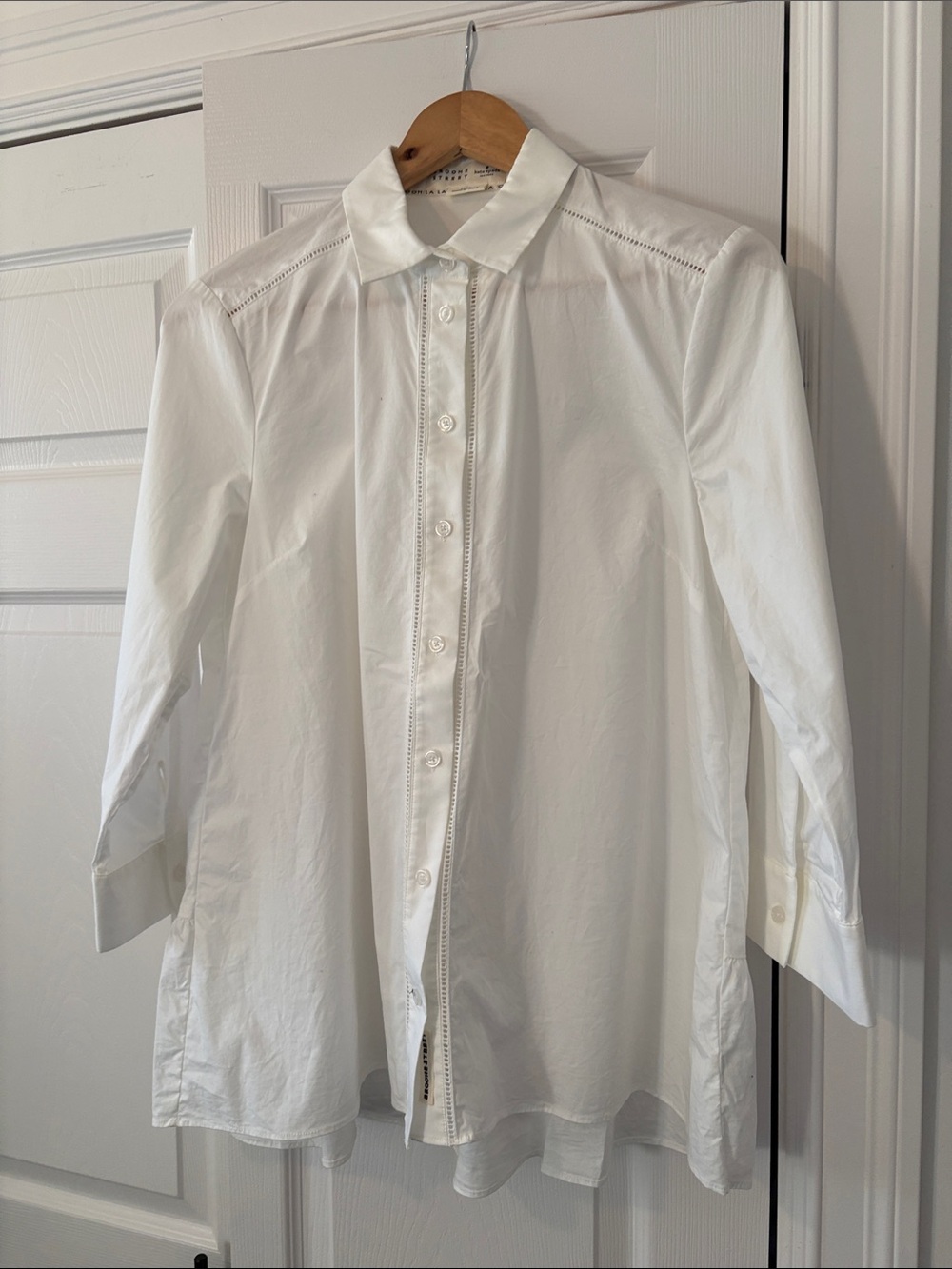 Classic White womens 3/4 sleeve Shirt